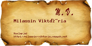 Milassin Viktória névjegykártya